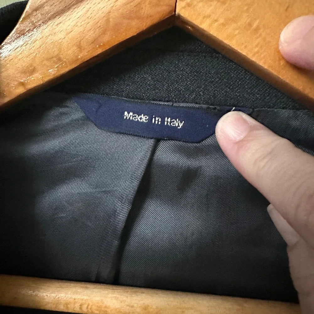 J. Crew Men's 44L‎ Charcoal Wool Lycra Sport Coat Blazer Made in Italy